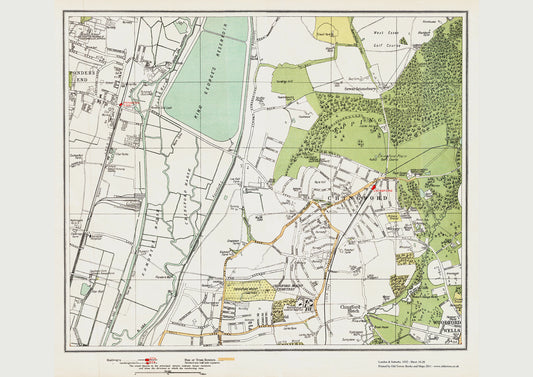 London in 1932 Series - Ponders End (east) and Chingford area (Lon1932-19-20)