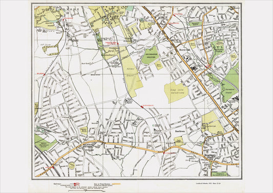 London in 1932 Series - Edgware (south) and Kenton area (Lon1932-25-26)