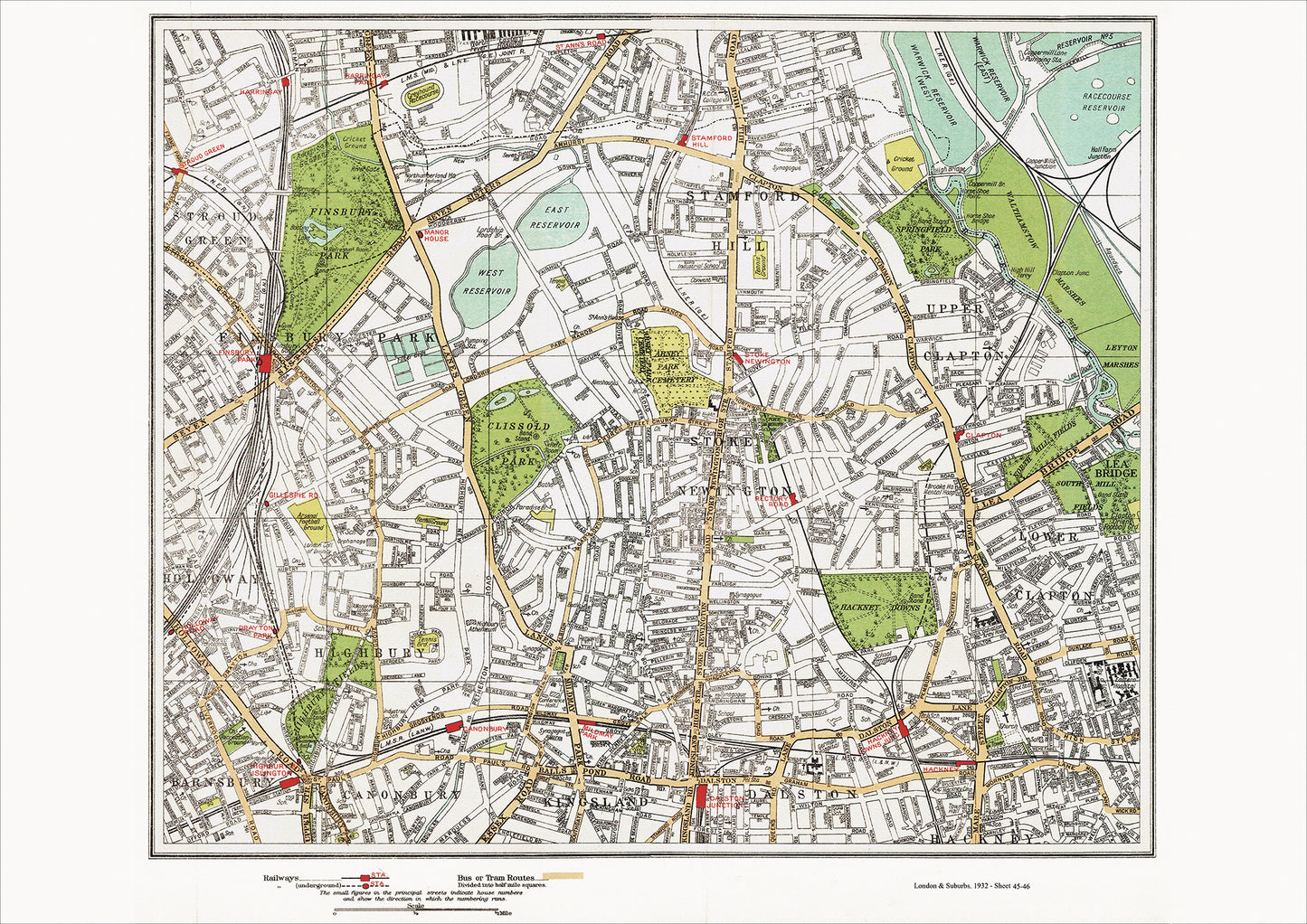 London in 1932 Series - Stamford Hill and Stoke Newington area (Lon1932-45-46)