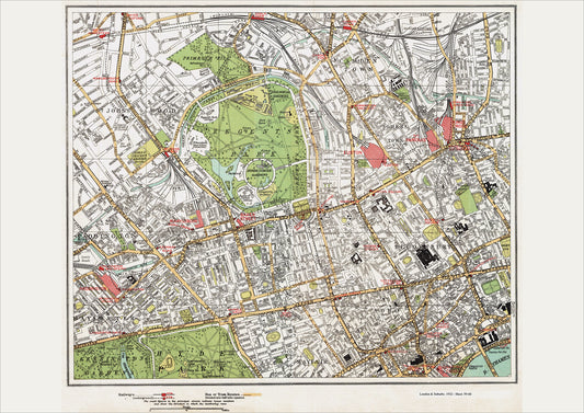 London in 1932 Series - Regents Park and Mayfair area (Lon1932-59-60)