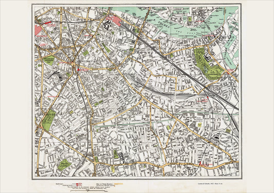 London in 1932 Series - Newington, Walworth and Bermondsey area (Lon1932-77-78)