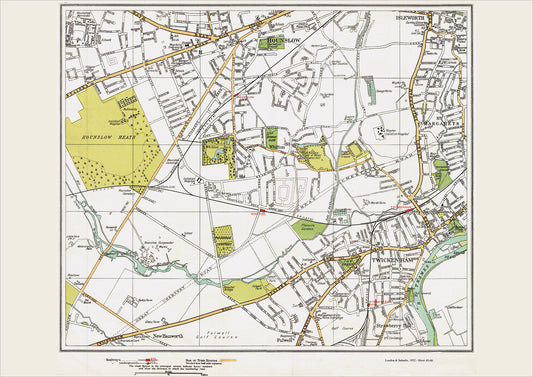 London in 1932 Series - Hounslow, Twickenham area, Whitton, Isleworth (southwest), Strawberry Hill area (Lon1932-85-86)