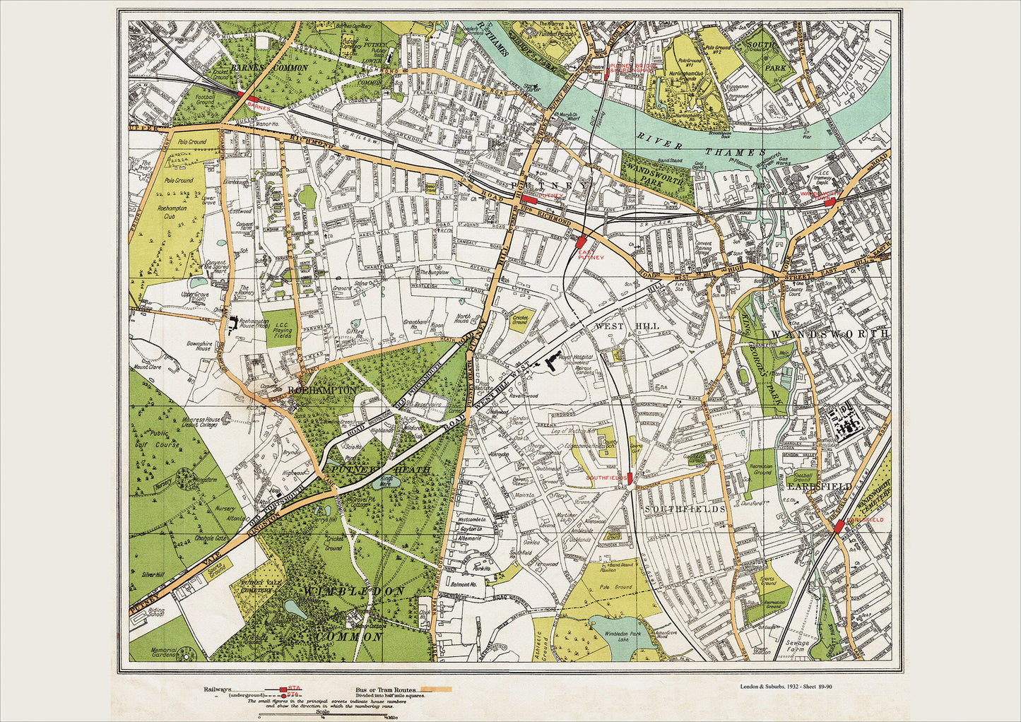 London in 1932 Series - Putney, Wandsworth area (Lon1932-89-90)