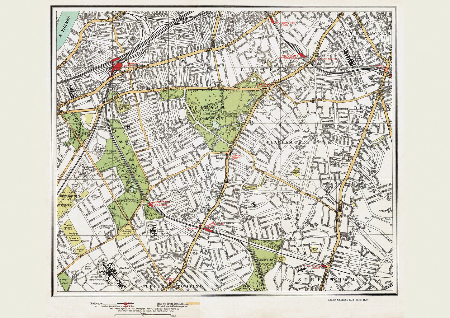 London in 1932 Series - Clapham, Balham area (Lon1932-91-92)