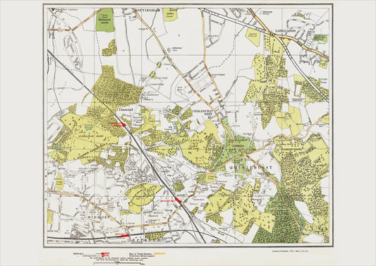 London in 1932 Series - Chislehurst, Widmore, Longlands area (Lon1932-113-114)