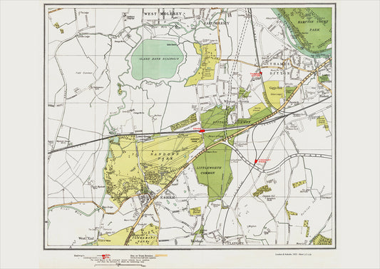 London in 1932 Series - Thames Ditton, Molesey, Esher area (Lon1932-117-118)