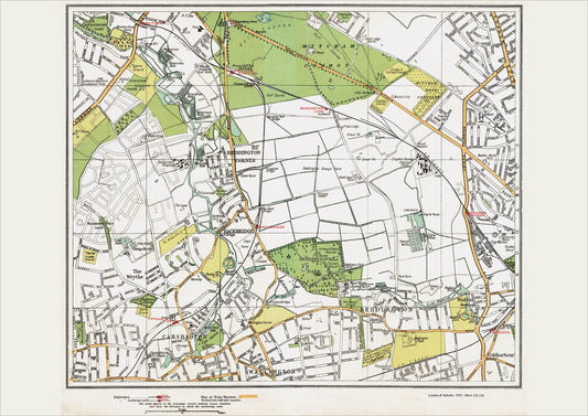 London in 1932 Series - Mitcham, Beddington, Carshalton area (Lon1932-123-124)