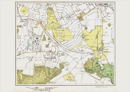 London in 1932 Series - Bromley (south), West Wickham, Hayes area (Lon1932-127-128)