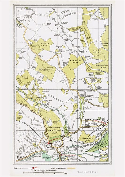 London in 1932 Series - Rickmansworth, Croxley Green, Batchworth area (Lon1932-135)