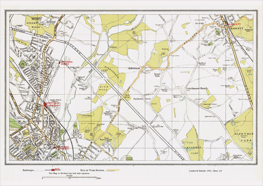 London in 1932 Series - Watford (north), Aldenham, Letchmore Heath area (Lon1932-137)