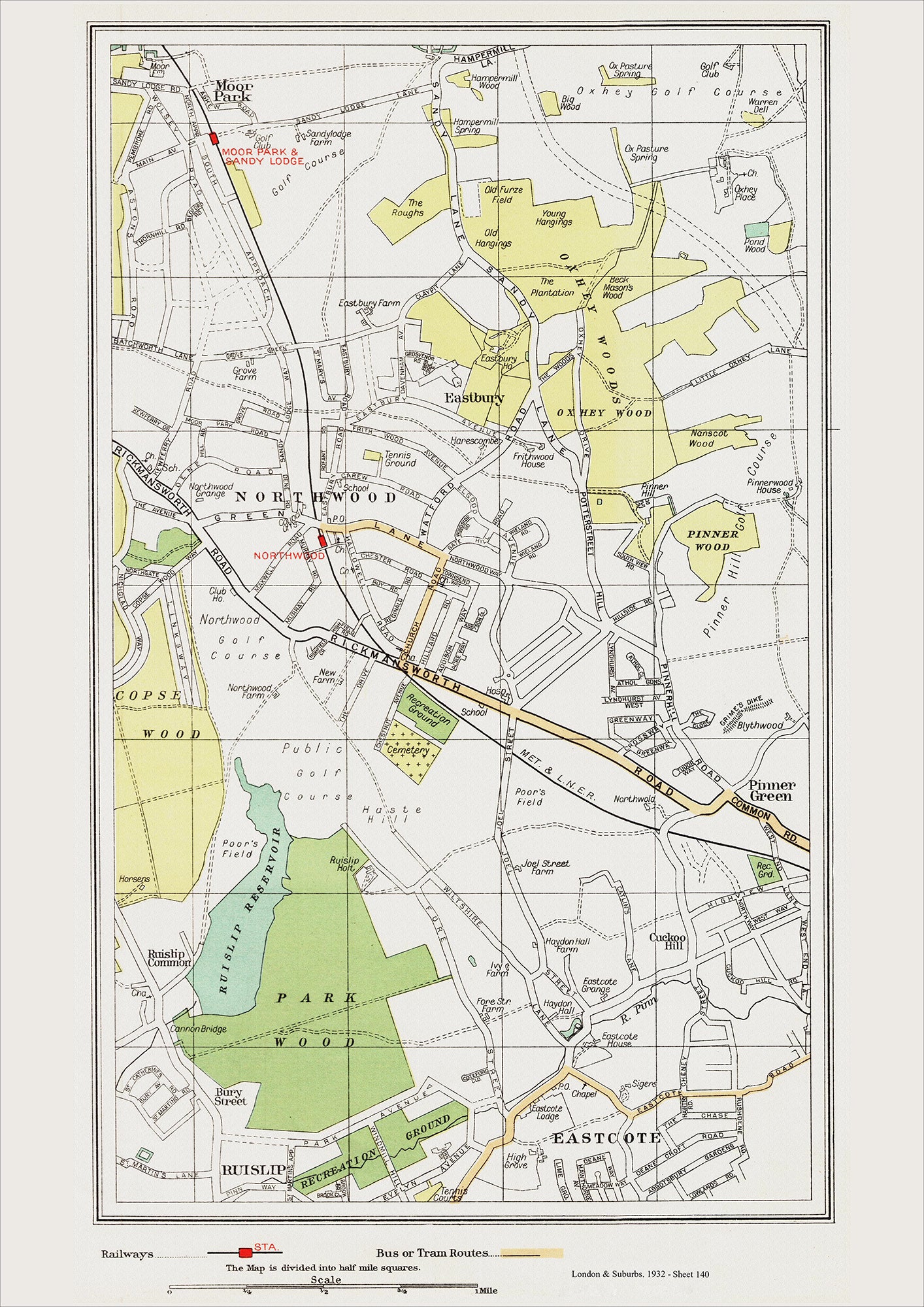 London in 1932 Series - Eastcote, Northwood area (Lon1932-140)