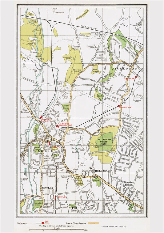 London in 1932 Series - Uxbridge, Hillingdon, Ickenham area (Lon1932-142)