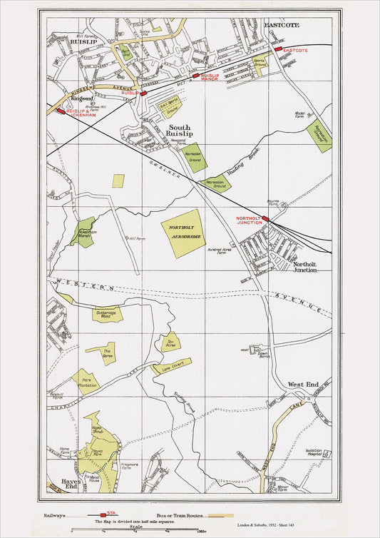 London in 1932 Series - Ruislip, South Ruislip area (Lon1932-143)