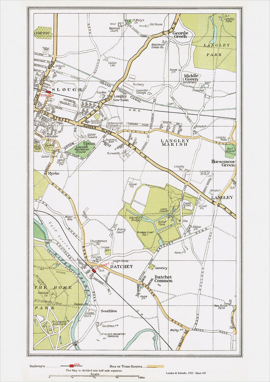 London in 1932 Series - Slough, Langley Marish, Datchet area (Lon1932-145)