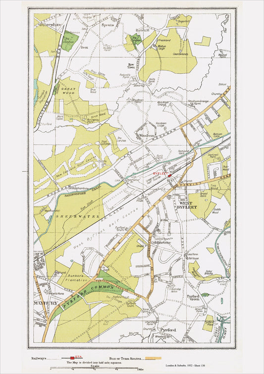 London in 1932 Series - West Byfleet, Maybury area (Lon1932-156)