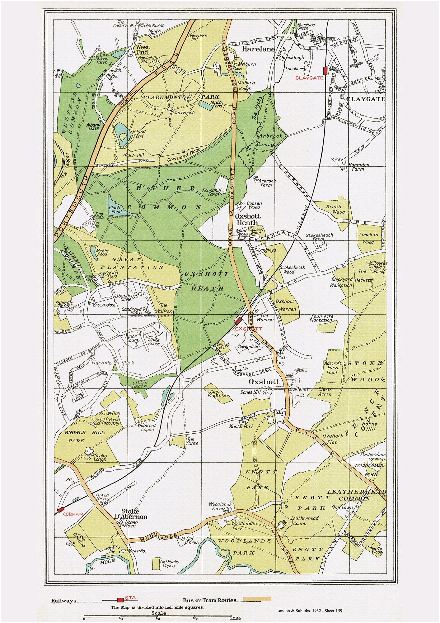 London in 1932 Series - Oxshott area (Lon1932-159)