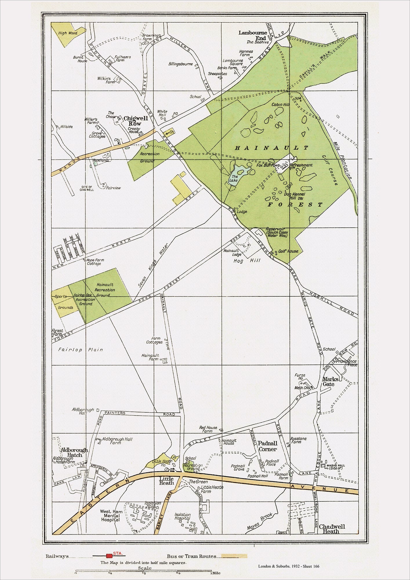 London in 1932 Series - Chigwell Row, Hainault Park area (Lon1932-166)